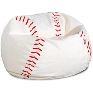 Big Joe Sports Ball Bean Bag Chair, Baseball Plush, Soft Polyester, 2.5 feet