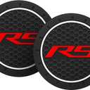 2PCS 2.75 Inch Cars Coasters Compatible with Chevy Camaro RS Cars Interior Accessories