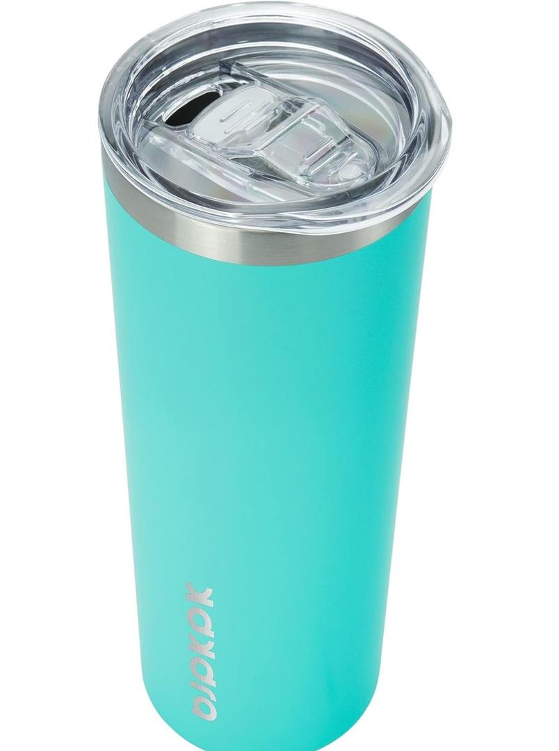 BJPKPK 20 oz Skinny Tumbler Stainless Steel Coffee Mug Slim Vacuum Insulated Travel Cup,Turquoise
