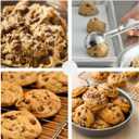 2 x Ice Cream Scoop, 3Pcs Cookie Scoop Set, Stainless Steel Ice Cream Scooper with Trigger Release, Large/Medium/Small Cookie Scooper for Baking, Cookie Scoops for Baking Set of 3 with Cookie Dough Scoop…