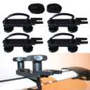 4 PCS Stainless Steel Universal Roof Box U-Bolt Clamps Van Mounting Accessory Kit U Brackets Installation Accessory Van Roof Rack Mount Kit 85mm Inner Width with 8 Lock Nuts, 2 Straps