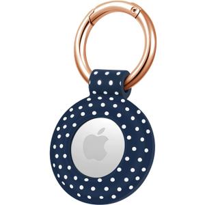 WITHit Apple Air Tag Silicone Cover (Dabney Lee, Navy Dottie)