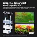 AQUASMITH Hang on Back Aquarium Filter,Ultra-Quiet Small Canister Filter,Multi-Layered Filtration,Bottom Anti-Dry Burn Motor,Extra-Large Filter (92GPHfor 5-20 Gallon)