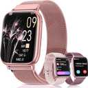 Smartwatch for Women, 1.83 Fitness Watch with Blood Pressure, Calls/Messages, Female Cycle Tracking, Heart Rate & Sleep Monitor, IP68 Waterproof for Android & iPhone (Pink Gold)