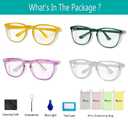 Feaglo Safety Glasses, Safety goggles for Men Women, Clear Lenses with Anti-Fog Coating, 4 Pack Lightweight Blue Light Blocking Protective Eyewear