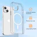 COOLQO Magnetic for iPhone 13 Mini Case [Compatible with MagSafe], with Tempered Glass Screen Protector, Military Grade Protection, Shockproof Protective Phone Case Cover for iPhone 13 mini, Clear (13 mini-5.4 inch)