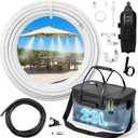 6Gallon Portable Misting System, 23FT Water Cooling Mister with Pump, Black