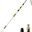 20FT Reach Gutter Cleaning Tools from Ground,Rain Gutter Cleaning Tool from Ground with Bendable Nozzle, Suitable for 2-Story Residential Buildings, Roof Maintenance, and Dirt Removal
