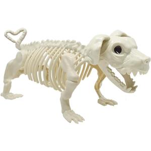 LUKBERA Halloween Dog Skeleton Decorations, Animal Bones Skeletons with Posable Joints for Haunted Houses, Graveyard Scenes, Halloween Party Decor