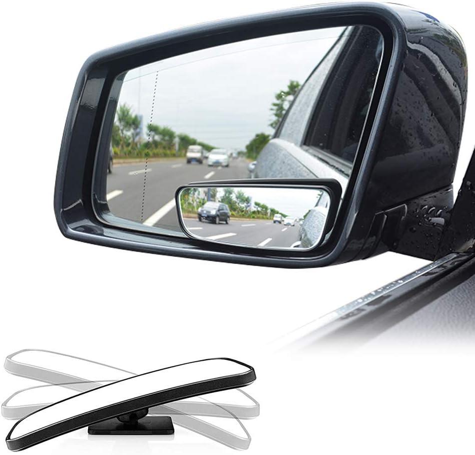 Blind Spot Mirror for Cars LIBERRWAY Car Side Mirror Auto Wide Angle Convex Rear View Stick On Design, Adjustable, 2 Pack