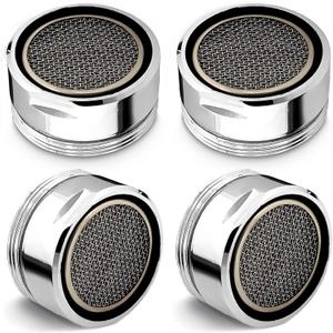 4Pcs Bathroom Faucet Aerator Replacement - 15"/16" 24mm Kitchen Bathroom Sink Attachment High Flow Aerator for Sink Faucet Aerators M24 Male Thread