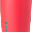 Owala SmoothSip Slider Insulated Stainless Steel Coffee Tumbler, Reusable Iced Coffee Cup, Hot Coffee Travel Mug, BPA Free 12 oz, Pink/Red (Strawberry Fields)