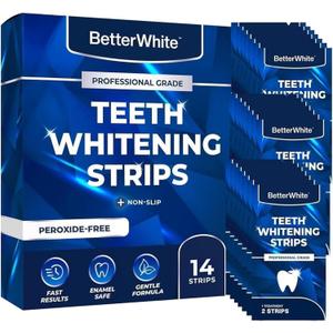 Professional Teeth Whitening Strips 7 Treatments - Enamel Safe - Non-Sensitive Formula - Peroxide-Free Whitening Strips - Dentist Formulated Teeth Whitening Kit (14 Strips)