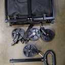 Beach Cart Large Capacity, Heavy Duty Folding Wagon Portable, Collapsible Wagon for Sports, Shopping, Camping Collapsible Foldable cart (Matte Black)