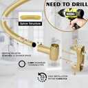 YNL Curved Shower Curtain Rod 35-82In(2.9-6.8Ft), Gold Round Rustproof Shower Rod for Bathroom Bathtub, Adjustable Arched Shower Curtain Rod, Never Rust|Extra Space|Non-Slip|Expandable|Need to Drill.