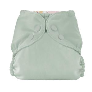 Esembly Cloth Diaper Cover - Reusable Swim Diaper, Waterproof, Breathable - Adjustable Outer Layer Over Absorbent Inner for Blowout Protection - Sea Glass, Size 2 (18-35lbs)