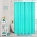 MitoVilla Teal Blue Fabric Shower Curtain Liner, Turquoise Shower Curtain or Liner for Modern Bathroom Decor, Waterproof Cloth & Hotel Quality, 72" W x 72" H