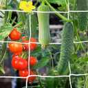 2 Pack 5x30 Ft Plant Trellis Netting, YHmall Heavy Duty Garden Trellis Netting with 50pcs Garden Ties, Square Mesh Outdoor Grow Net for Vining Climbing Plants, Tomatoes Peas Cucumber and Flower