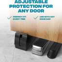 Strongest Home 2 Pack XL Adjustable Door Stopper with Spring Heavy Duty Wedge for Oversized, Thick & Heavy Doors, Anti-Slip Rubber Grip, Commercial, Home & Outdoor Use on Carpet, Wood & Tile - Black