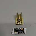 Shower Head Holder Handheld Shower Wand Holder Adjustable Shower Head Bracket Shower Wall Mount Holder, Polished Brass/Gold Finish, Drill Free Glue Installation