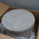 Asuprui Round Ottoman Pouf Ottoman Foot Stool Seat Faux Fur Bean Bag Foot Rest Floor Chair Leg Rest for Living Room, Bedroom or Wedding Gifts 20x20x14 Inches (Light Gray) (Ash Grey)