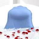 Silicone Bath Pillow for Tub – Ergonomic Bathtub Headrest with Inflatable Air Cushion, NonSlip Suction Cups & Neck/Back Support – Comfortable Spa Bath Accessory for Relaxation (Blue)