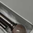 Jeco Tom Adjustable Single Curtain Rod 48" to 120"-Bronze