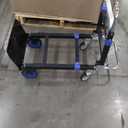 Convertible Hand Truck Dolly Cart/Folding Cart / 4-Wheel Collapsible/ 2 Straps/Adjustable Height Length/for Luggages/Cartons/Warehouse/Supermarket/Office / 500 Lbs Load