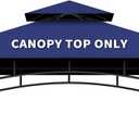 Grill Gazebo Replacement Canopy Top Only - 5' x 8' Outdoor BBQ Gazebo Canopy Roof, Waterproof Double Tiered Shelter Cover Fit for Model L-GG001PST-F