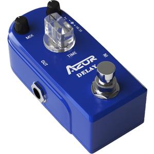 AZOR Delay Guitar Pedal for Pedal Boards, Electric Guitar, Analog Delay Mini Vintage Guitar Effect Pedal True Bypass