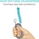 Vive CPAP Tube Cleaning Brush - Stainless Steel Cleaner for Mask and Pipe - Wire Bristle Solution - for 7 Foot Hose and 22 mm Diameter - Portable, Flexible and to Easily Clean Standard Tubing Kit (Teal)