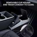 Center Console Storage Organizer Compatible with Tesla Cybertruck 2024+, Under-Screen Tray with Cup Holder, Fits Bottles, Wallet, Glasses, Phone, Charging Cables Accessory Holder