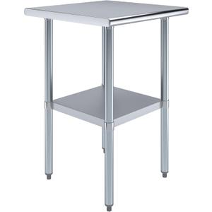 Jefferson 24 in. x 24 in. Stainless Steel Table with Shelf. NSF
