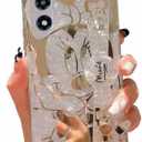 for Motorola Moto G Play 4g 2024 Case [not 5g] Cute with Wrist Strap Stand Glitter Bling Cartoon IMD Soft TPU Shockproof Protective Case Cover for Girls Women - Minnie