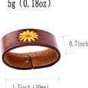 9 x 1.5 "(38mm-40mm) Belt Loop Keeper Leather Loop Keeper Men Belt Buckle Accessories Hand Made Leather (Brown)