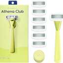 Athena Club Women's Razor Shave Kit, 1 Matchpoint Razor Handle + 6 Blade Refills