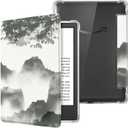 CoBak Case for 6" Kindle 11th Gen (2024 and 2022 Release) - Ultra Slim Transparent Clear TPU Back Shell Protective Cover with Auto Wake/Sleep for Kindle 11th Generation 2024 Release, Ink Landscape