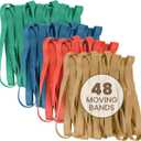 kitchentoolz 48 Pack Mover Bands Extra Large Rubber Bands for Furniture & Moving Blankets Heavy-Duty Stretch Bands in 4 Sizes (25", 30", 36", 42")