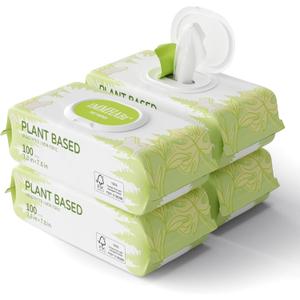 IMMHABI 400 Unscented Pet Wipes for Paws and Butt Plant Based Hypoallergenic Pets Cleansing & Deodorizing Anal Gland Hygienic Puppy Wipes for Dogs