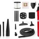 Shop-Vac 5 Gallon 5.5 Peak HP Wet/Dry Vacuum + 6PC Micro Cleaning Nozzle Kit, 1-1/4" Detailed-Cleaning Attachments