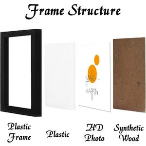 20x20 Picture Frame Set of 1, Black 20 x 20 Frame High Transparent Wall Gallery Poster Canvas Photo Frames for 20 by 20 inches