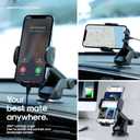 2025 Premium Universal Car Phone Mount 3-in-1 Upgraded Edition Compatible with Dashboard/Windshield/Vent/Truck Mounts Fits iPhone 17/16/15 Pro Max/14 and Samsung/Android Devices