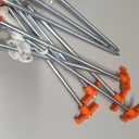 Eurmax USA 10-Pack Secure Protection Galvanized Tent Stakes,Rust-Proof Steel Canopy Anchors for High Winds,Heavy Duty Commercial Ground Pegs for Camping,Pop Up Tents&Gazebos - Includes 4x10ft Ropes