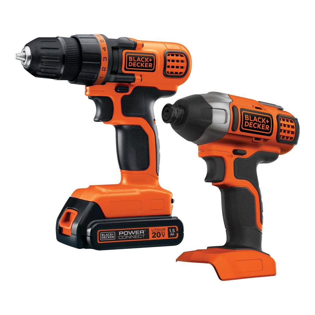 20V MAX* POWERCONNECT™ Cordless Drill and Impact Driver Combo Kit, Battery and Charger Included
