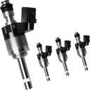 Upgraded 6 Holes Fuel Injectors Fit for L4 1.5L Trubo Honda: Accord 2018-2021, Civic Si 2017-2020, CR-V 2017-2021, OEM # 160105PA305 (4 Pcs)