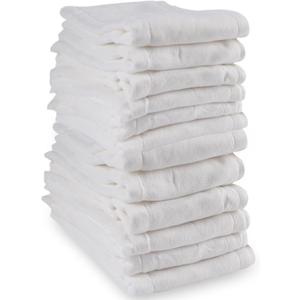 Prefold Cloth Diapers - Premium Cotton, Fasoar 3 Ply Environmental Friendly Baby Washable Diaper Covers for Babies to Toddlers Multi-Use (10-35 lbs) 12 Count
