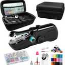 Handheld sewing machine, beginner's sewing kit with storage, two power supply modes, electric switch, simple operation, portable mini sewing machine, beginner's sewing machine.Black