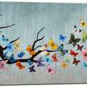 sechars Vintage Wall Art Canvas Colorful Butterfly Paintings Art Prints Butterflies Artwork Framed for Home Bedroom Dining Room Wall Decoration Ready to Hang 20x36