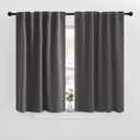 NICETOWN Blackout Window Curtains for Camper - (Grey Color) 42x40 Inch, 2 Panels Set, Thermal Insulated Room Darkening Blackout Drapes/Draperies with Rod Pocket & Back Tab for Loft