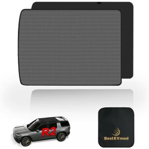 BestEvMod Foldable Roof Sunshade for 2027 2026 Rivian R2 (Black)